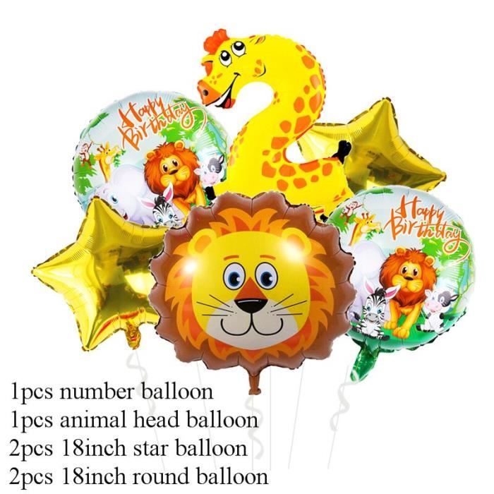 Ballon Decoratif Bebe Douche Animaux Ballons Anniversaire Jungle Theme Fete Ballon Decora Modele Number 2 Set Hypdqqa Cdiscount Maison