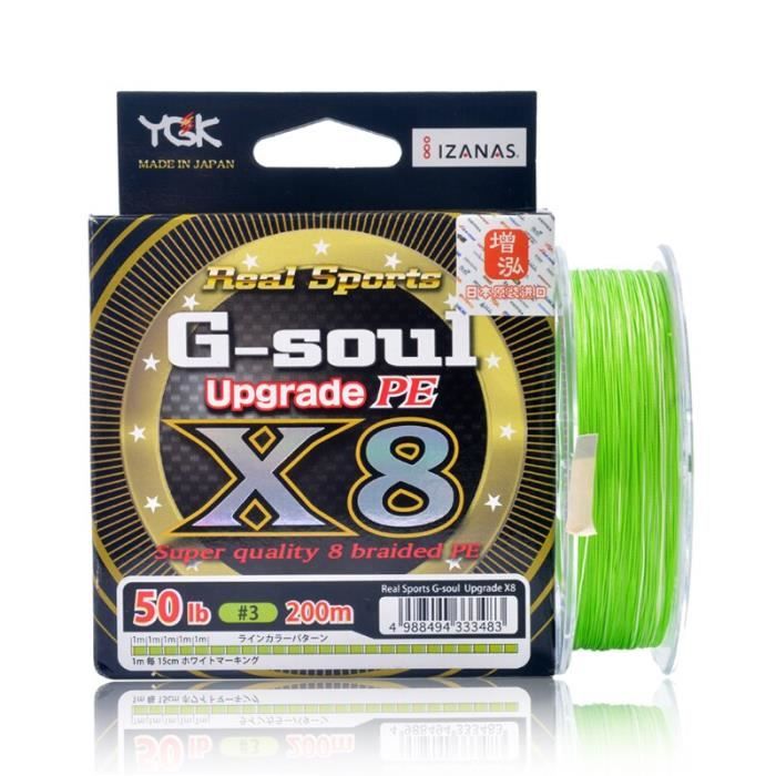 Ygk G Soul X8 Mise A Niveau Tresse Ligne De Peche Super Fort 8 Brins Multifilament Pe Ligne 0m 0 8 16bl Grande Ligne Fjfk Cdiscount Sport