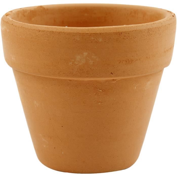 Pots de fleurs classiques en terre cuite rouge avec petit trou dans le fond - cuits à 1.000 - 1.100°C. réf 50652