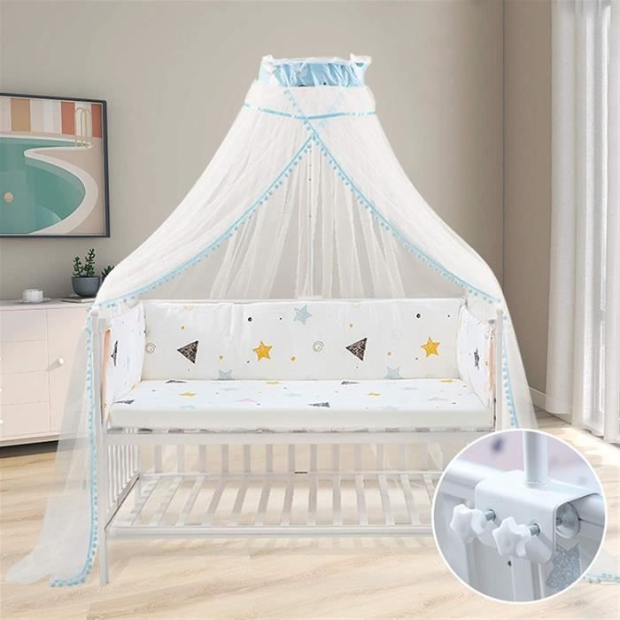 Moustiquaire De Lit Bébé Pliable - Tente Filet Anti-Moustiques Été Bleu Pour Berceau