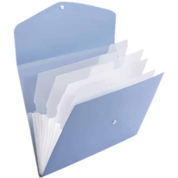 bleu - Boîte de rangement à insertion oblique, colonne de fichiers