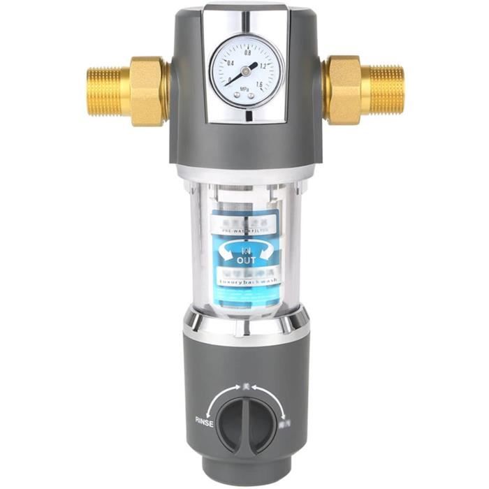 Préfiltre à Sédiments Pour Eau 1/2 Pouce - Acier Inoxydable 316, Réutilisable - Pour Robinet Machine à Laver, Protection Appareils