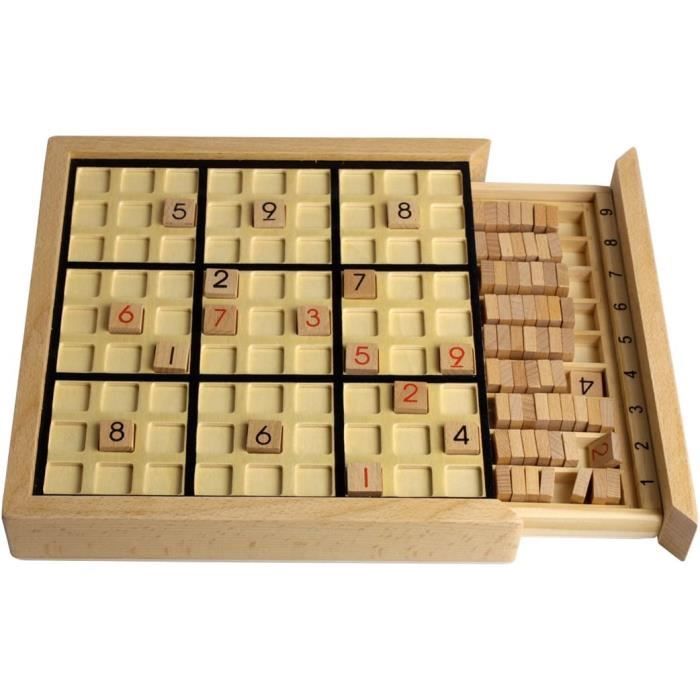 JEU DE PLATEAU Zone Sudoku Jeu De Plateau De Puzzle En Bois Avec Tiroir 