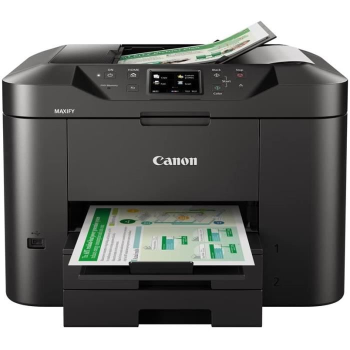 Imprimante Multifonction Canon Maxify MB2750 – Jet dencre et laser – 24 ipm – Wi-Fi – Noir