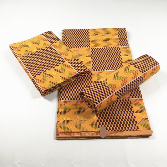 Tissu Imprimé Ankara Africain 100% Coton - 36" X 45" - Motif Wax Multicolore - Neuf Au Mètre
