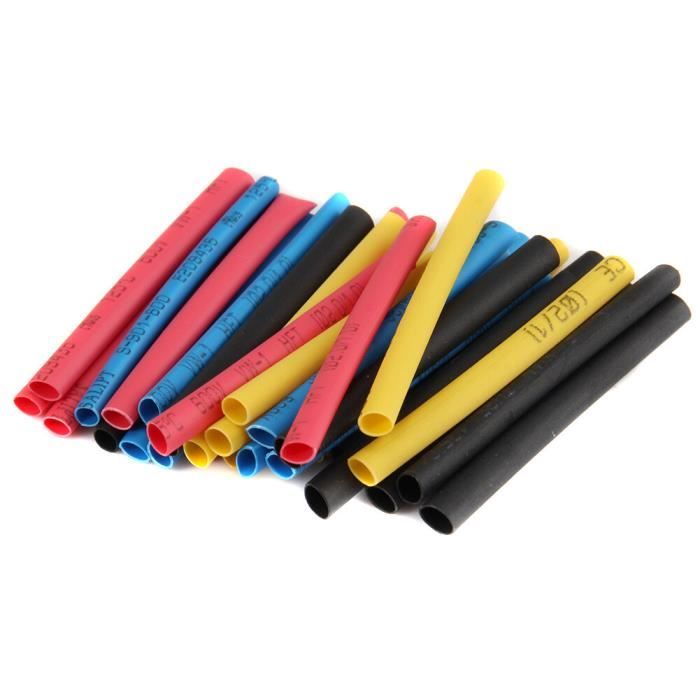 70 Tubes Thermorétractables Sans Halogène – 5 Tailles, Ratio 2:1, Antidéflagrant | Pour Isolation électrique, Bricolage, électronique - 7