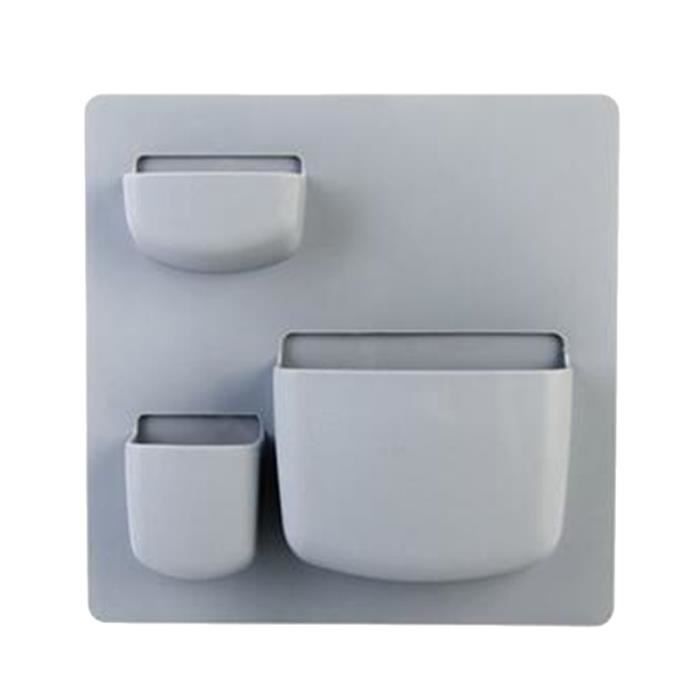 Lot de 2 boîtes de rangement murales autocollantes sans perforation