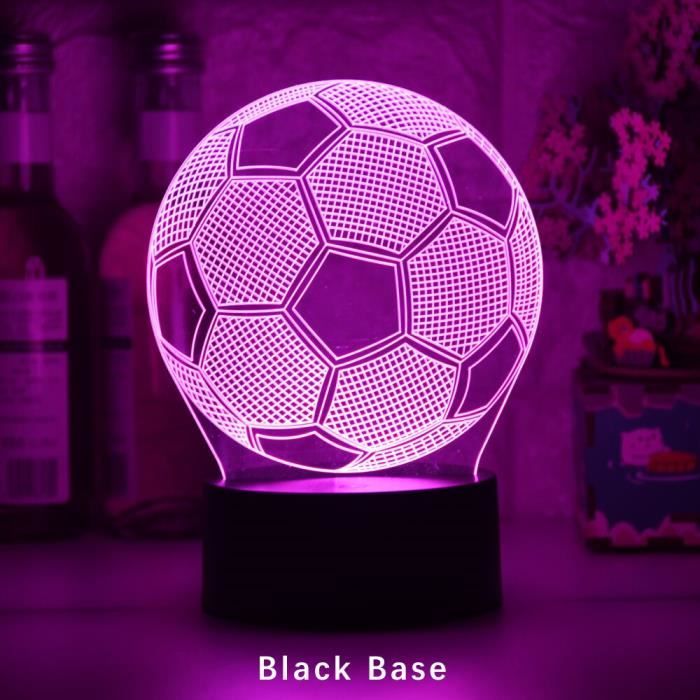 Lampe à poser,Lampe led 3d à télécommande,effet d'illusion,ballon de  Football,capteur tactile - Type 16 Color Remote-Black Base - Cdiscount  Maison