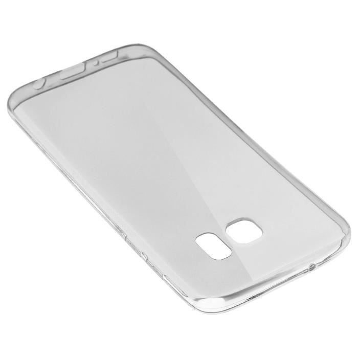 Galaxy S7 Edge Coque Protecteur d/écran en Verre tremp/é, R/ésistant aux Empreintes digitales Housse Anti-Rayures /Étui en Plastique enti/èrement Protecteur Dur Case Ultra Mince /& L/éger Noir