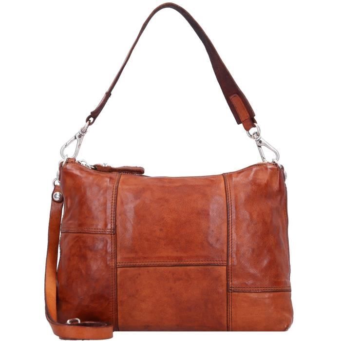 Sac à Épaule CAMPOMAGGI Cognac - 100% Cuir - Modèle Traditional Zefiro Bucket Bag Mini - Neuf Avec étiquettes