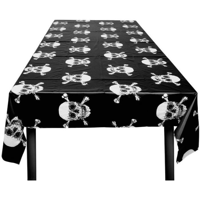 Nappe Pirate Boland 130x180cm - Motif Tête De Mort Pour Fête D'anniversaire Ou Halloween