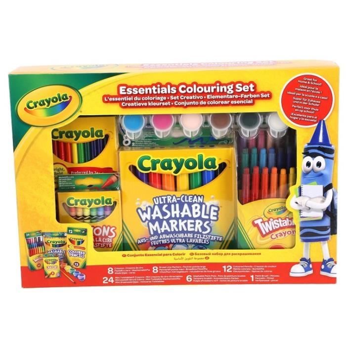 Coffret coloriage Enfant 59 pieces Crayons cire Crayons couleurs
