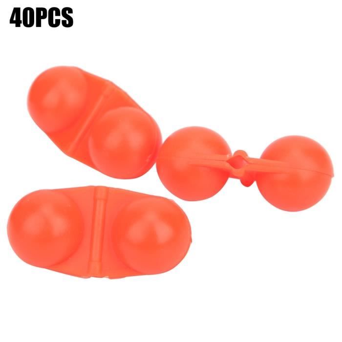 Double Hochet/40pcs Portable ABS Double Hochet Attracteur De Pêche En