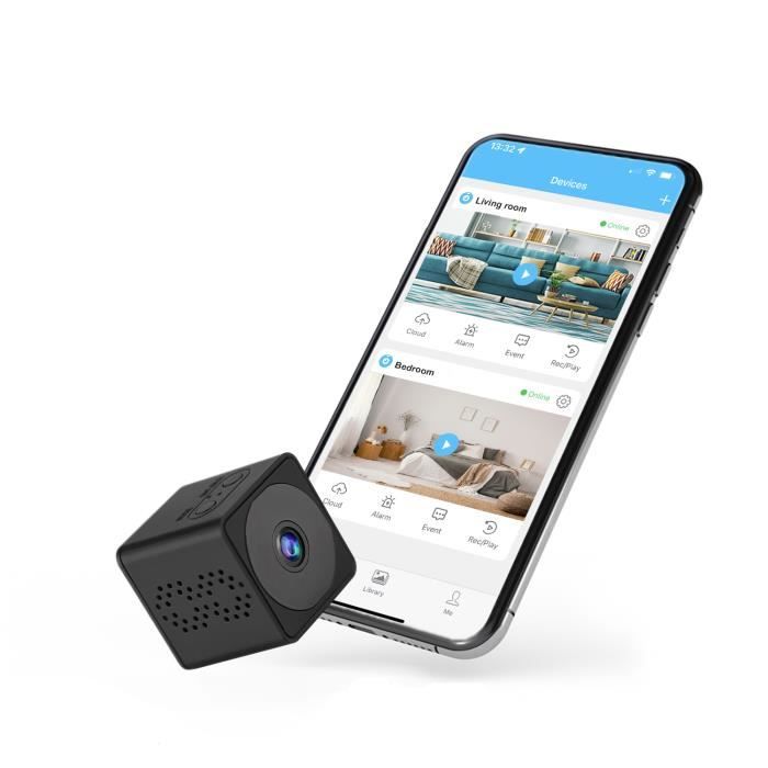 Mini Caméra Espion 4K Dealeez - Surveillance sans Fil - Visionnage Direct, Autonomie Prolongée, Fonction WiFi, Stockage