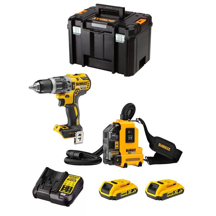 Kit DWK212 DEWALT DCD796 + DWH161 Perceuse à Percussion 2 x 2 0 Ah DCB107 TSTAK VI