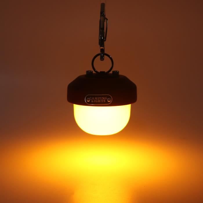 oll lampe de camping led avec batterie intégrée 900ma, étanche ipx4 (lumière de pomme de pin rouge) hb014