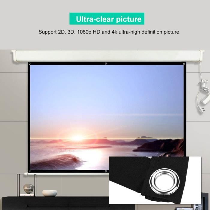Ej.Life 100 Écran de Projection avec Support, 4K HD 16: 9 Pliable Écran  Videoprojecteur sur