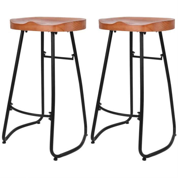 fdit tabouret de bar 1 paire tabouret en fer forgé chaise de bar rétro sans dossier pour maison cuisine restaurants pubs