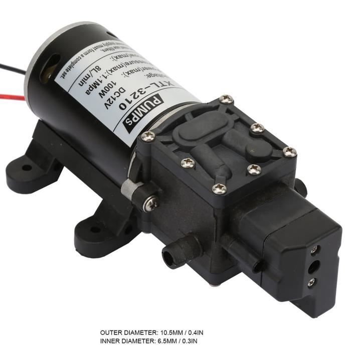 Pompe à Eau 12V 100W Gorgeri - 8L/min, 160PSI, Auto-amorçante Pour Nettoyage Voiture