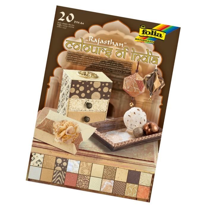 Folia 231919 Papier D'art 5feuilles Papier Créatif - Papiers