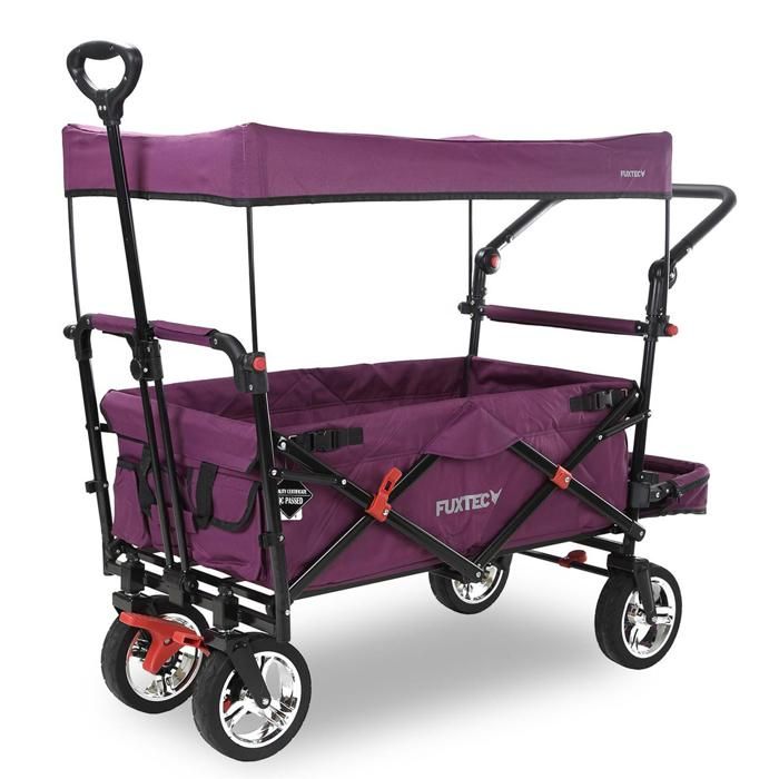 Chariot de transport enfant - Pourpre - FUXTEC Smart Cruiser - pliable charge 75 kg