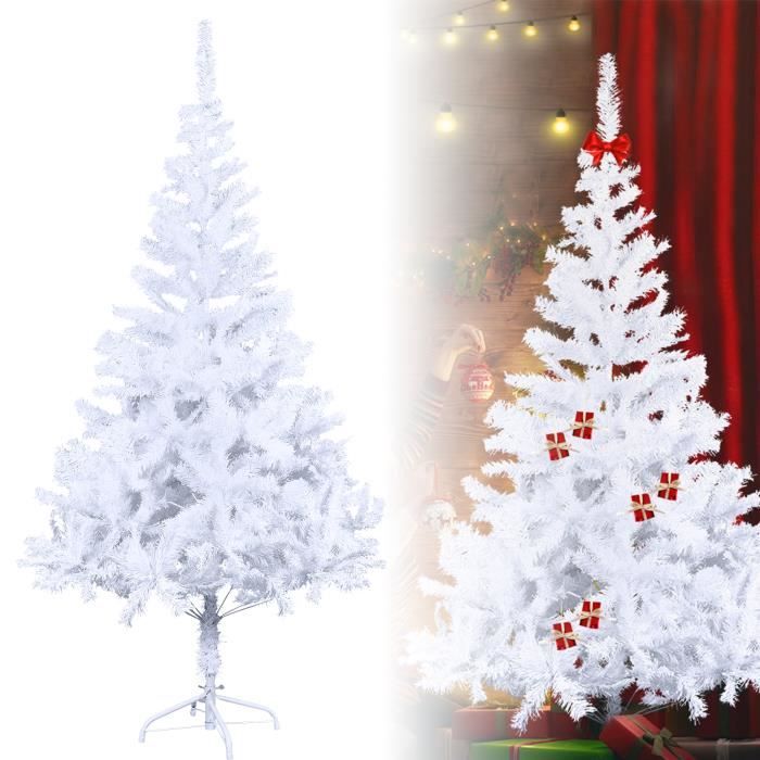 Sapin De Noël Artificiel Neigeux 210 Cm HENGMEI - PVC Dense, Branches Hinges Métal, Support Solide, Facile à Assembler - 9