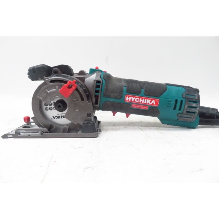 HYCHIKA Mini Scie Circulaire 500W 4500RPM - 3 Lames Pour Bois, Métal, Carreaux - Profondeur 25mm