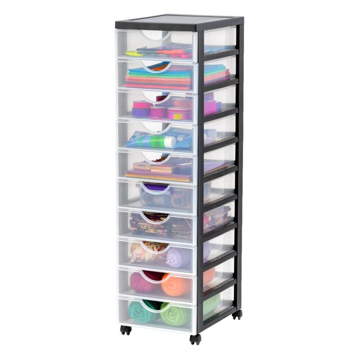 Iris Ohyama Tour de rangement Organisateur plastique 10 Petits Tiroirs Noir DDDC-010 Iris Ohyama Tour de rangement Organisateur plastique 10 Petits Tiroirs Noir DDDC-010