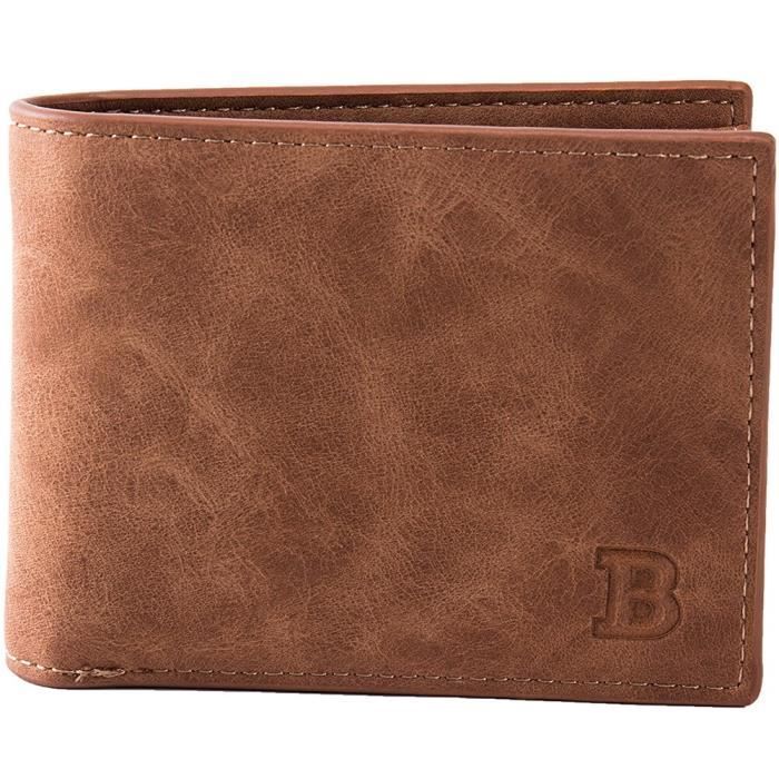 Portefeuille Homme En Cuir Véritable Blocage Rfid Porte Monnaie Homme