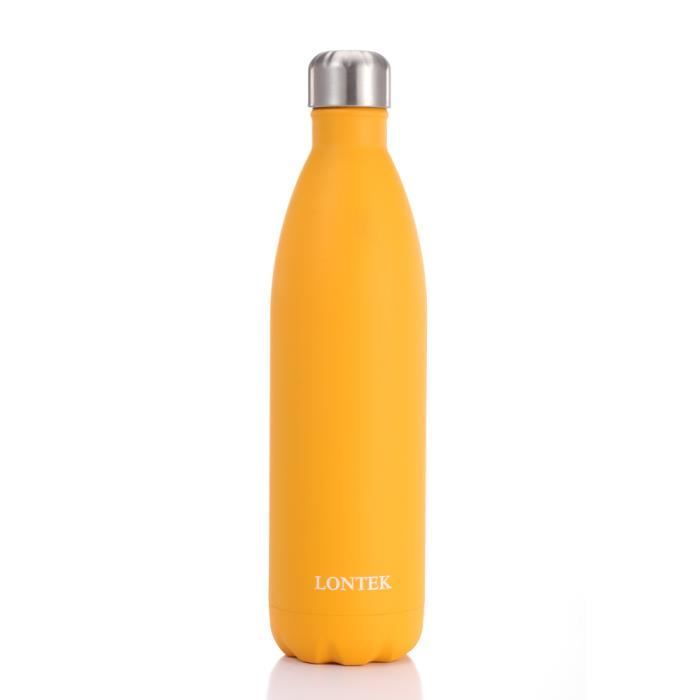 Lontek Isolé à Vide Double Paroi En Acier Inoxydable Bouteille Deau Vide Et Garder 20 Heures Chaud Et 24 Heures à Froid
