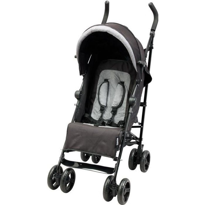 Poussette canne double noire TEX BABY