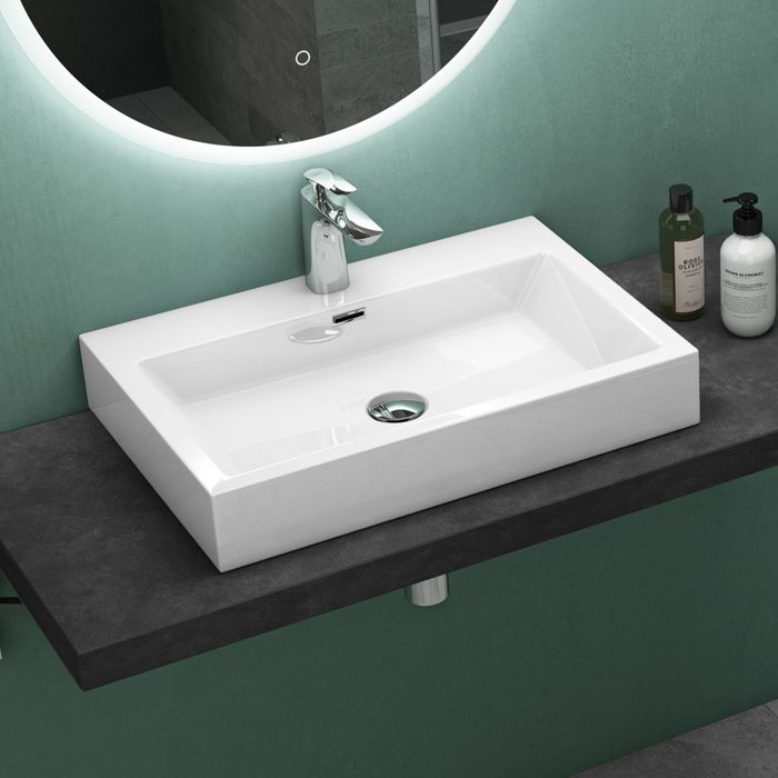 Lavabo Incasso Mai &amp; Mai 53x33x10.5cm - Minerale Fuso Antracite Opaco