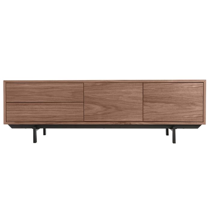Miliboo Meuble Tv Design Vintage Ferme Noyer Manny Achat