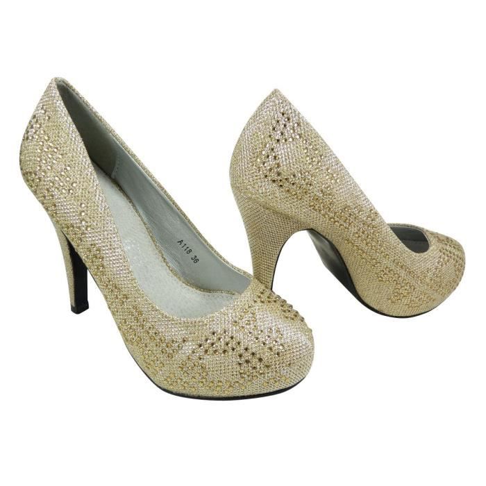escarpin doré mariage