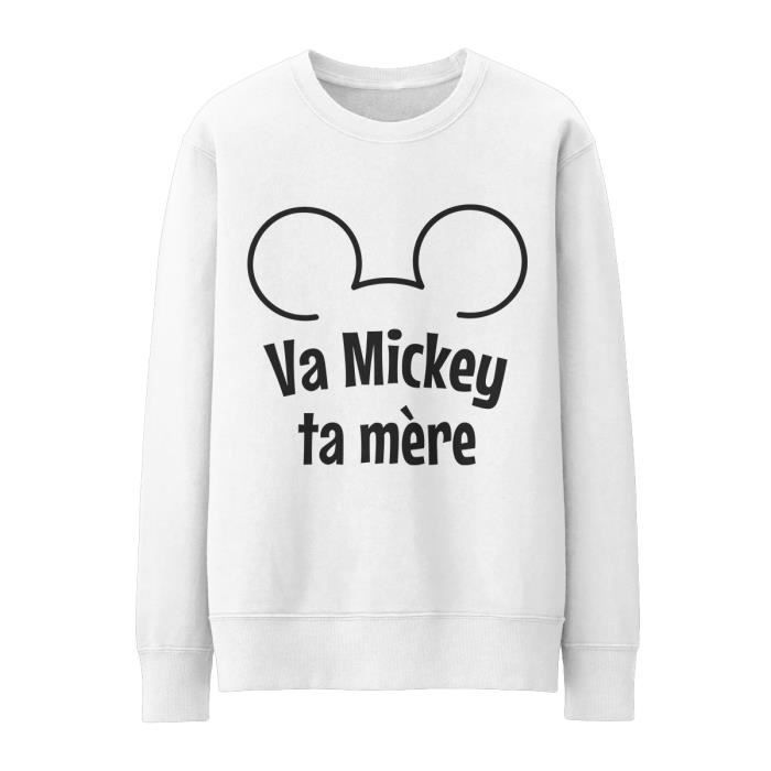 Sweatshirt Swag Va Mickey Ta Mere Arctic White Cdiscount Pret A Porter