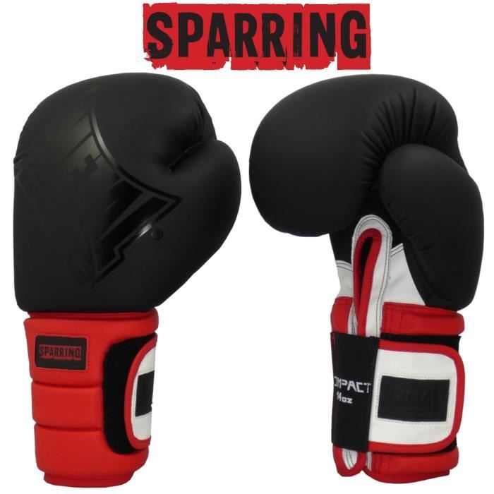 Gants de boxe Metal Boxe Sparring - noir/rouge/blanc - 16 oz - Cdiscount  Sport