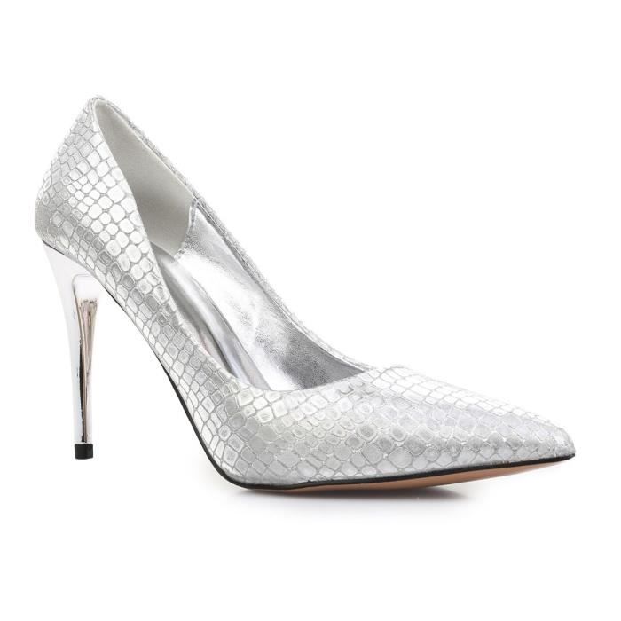 escarpin brillant argent