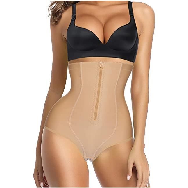 Culotte Gainante Femme Taille Haute - Ventre Plat Invisible - String Sans Coutures - Nylon/Spandex - XS à XXL