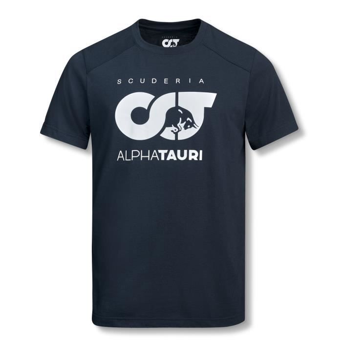 t-shirt alpha tauri scuderia racing team officiel f1 - red bull - bleu - manches courtes - respirant