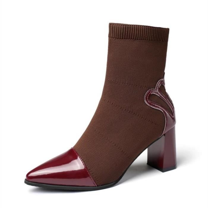 Escarpins Liz Claiborne Talon épais Bout Ouvert - Taille 7.5 M, Marron Rougeâtre - Occasion Excellent état