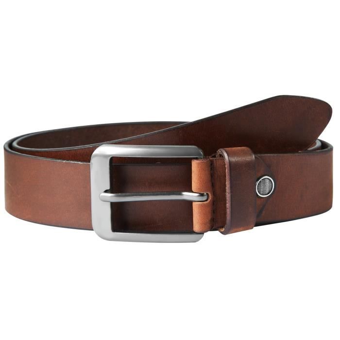 Ceinture homme cuir veritable 100 cm luxe simple marron Largeur 3.8 cm
