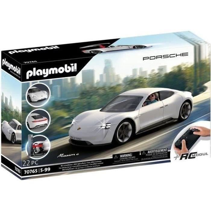 Voiture électrique PLAYMOBIL - Porsche Mission E 70765 - Télécommande et effets lumineux inclus