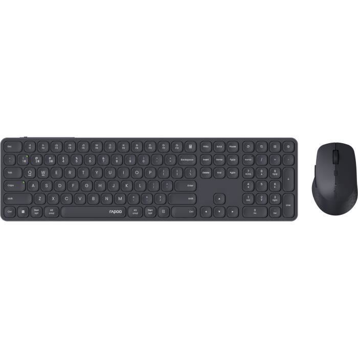 Ensemble Clavier Souris RAPOO 9810M Sans fil Multimode Dark Grey
