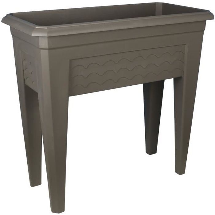 Table de culture/potagère Izigarden 80 - RIVIERA - 78x39x735 cm - 64L - Gris