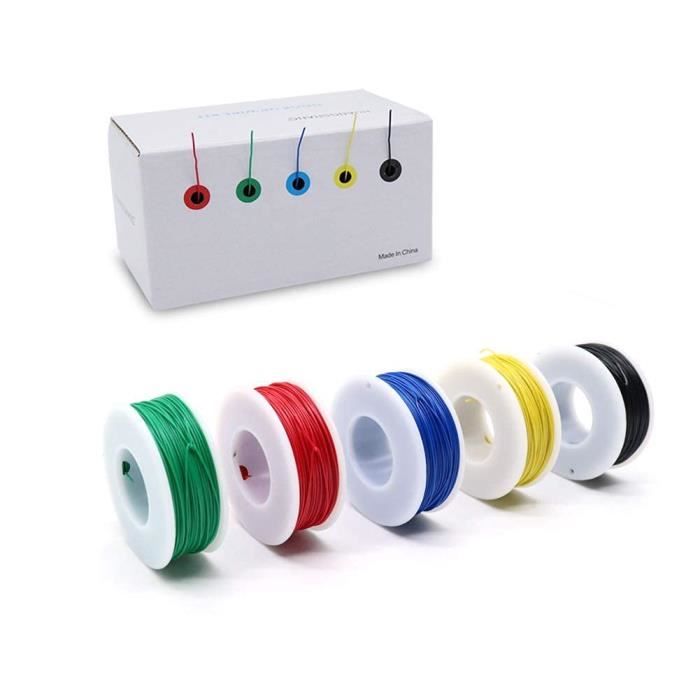 Lesnlok Fil électrique de calibre 18 3 conducteurs – Fil électrique en
