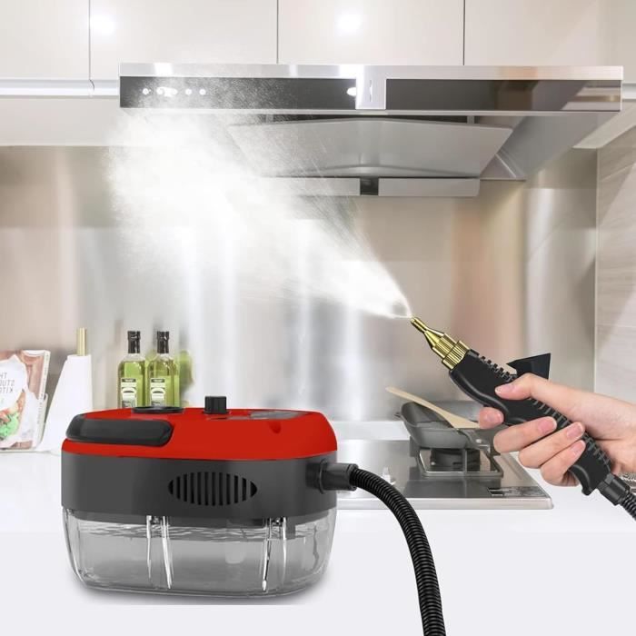 2500W Nettoyeur vapeur manuel avec 4 Buses et 6 Modes de Fonctionnement 2500W 105°C (Blanc