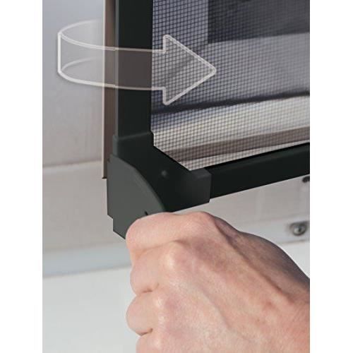 Schellenberg 20509 Rideau Moustiquaire Amovible Pour Porte 140x240 Cm Anthracite – Protection Anti-Insectes Sans Perçage