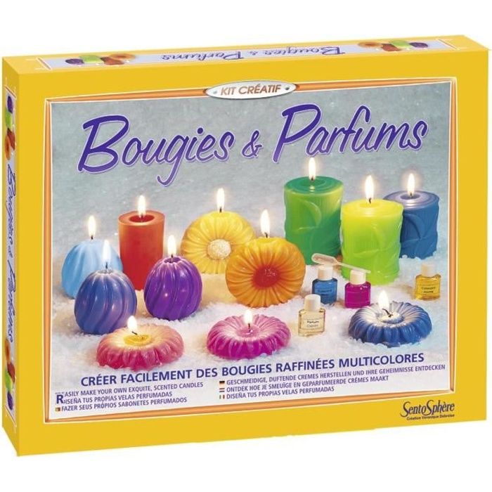 Kit Bougies Parfums - SENTOSPHERE - Réalisez de belles bougies multicolores  ou parfumées - Cdiscount Jeux - Jouets