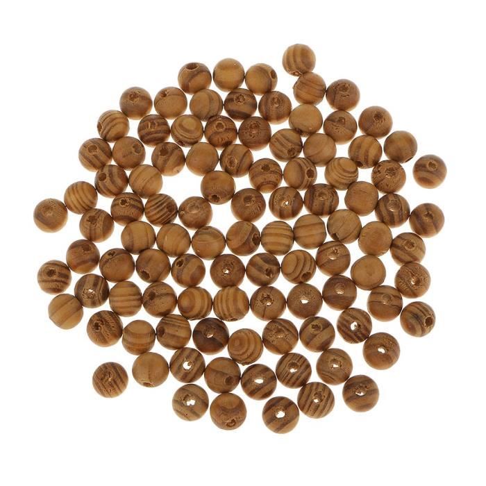 Très bonne qualité Set 10 x 25 mm naturel en bois Perles