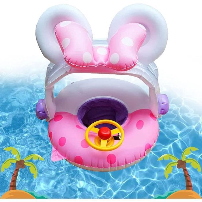 Anneau de natation bébé avec dossier, siège gonflable bébé aide à la natation ONE SIZE